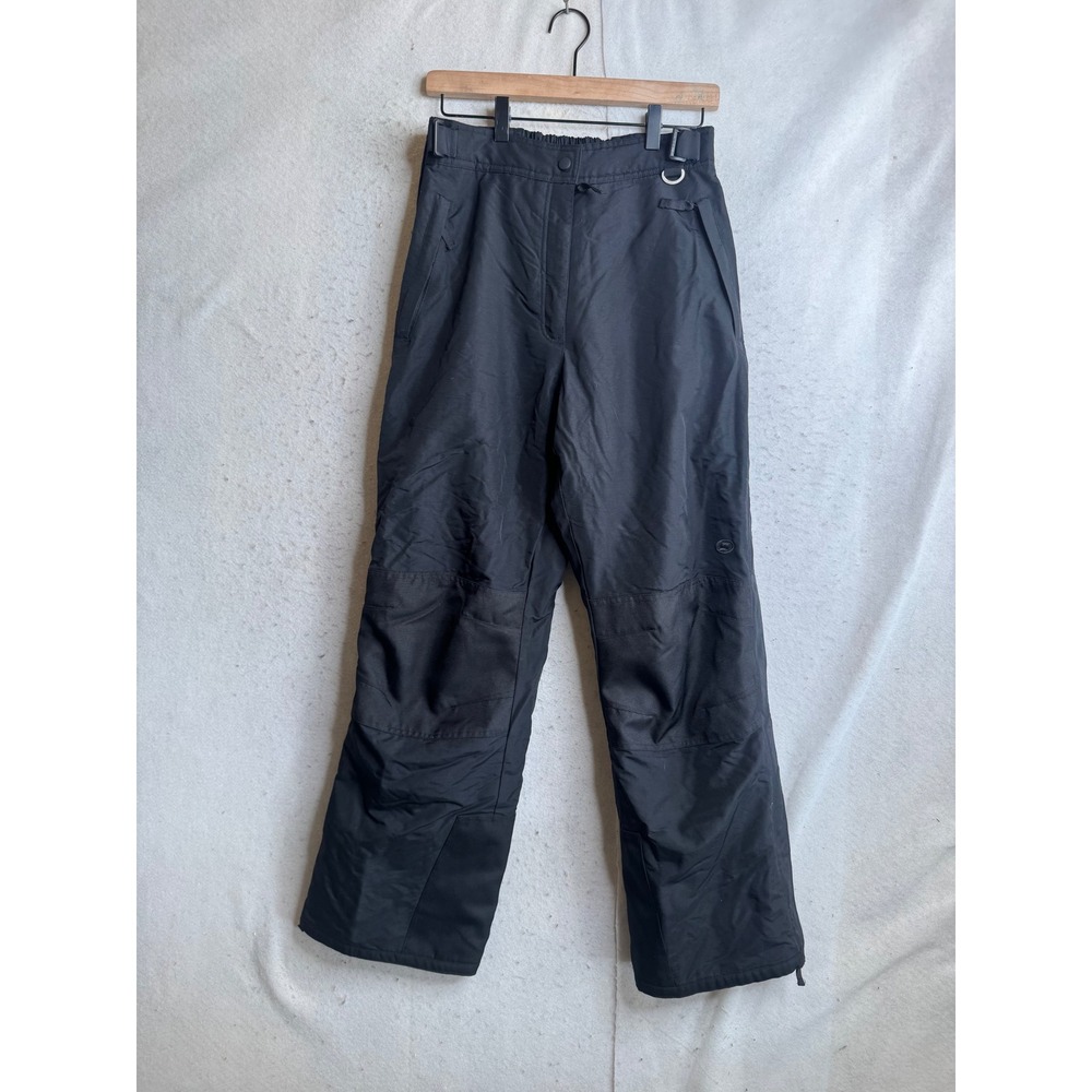 Slalom Womens Black Insulated Ski Snow Pants Medium Adjustable Waist D-Ring